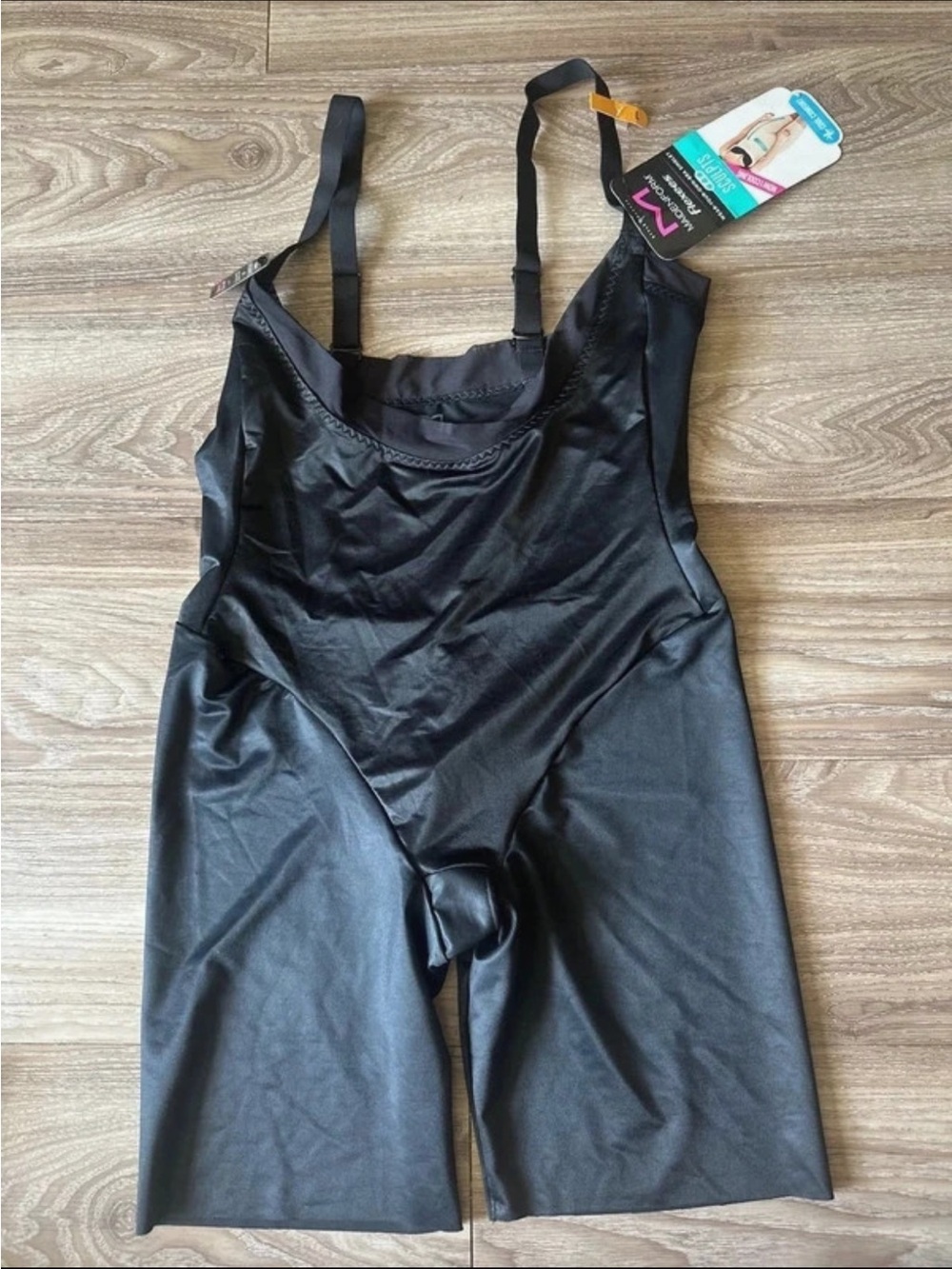 NWT Maidenform Flexees FL0048 Sculpt Ultra Firm Shapewear Bodysuit L Black
